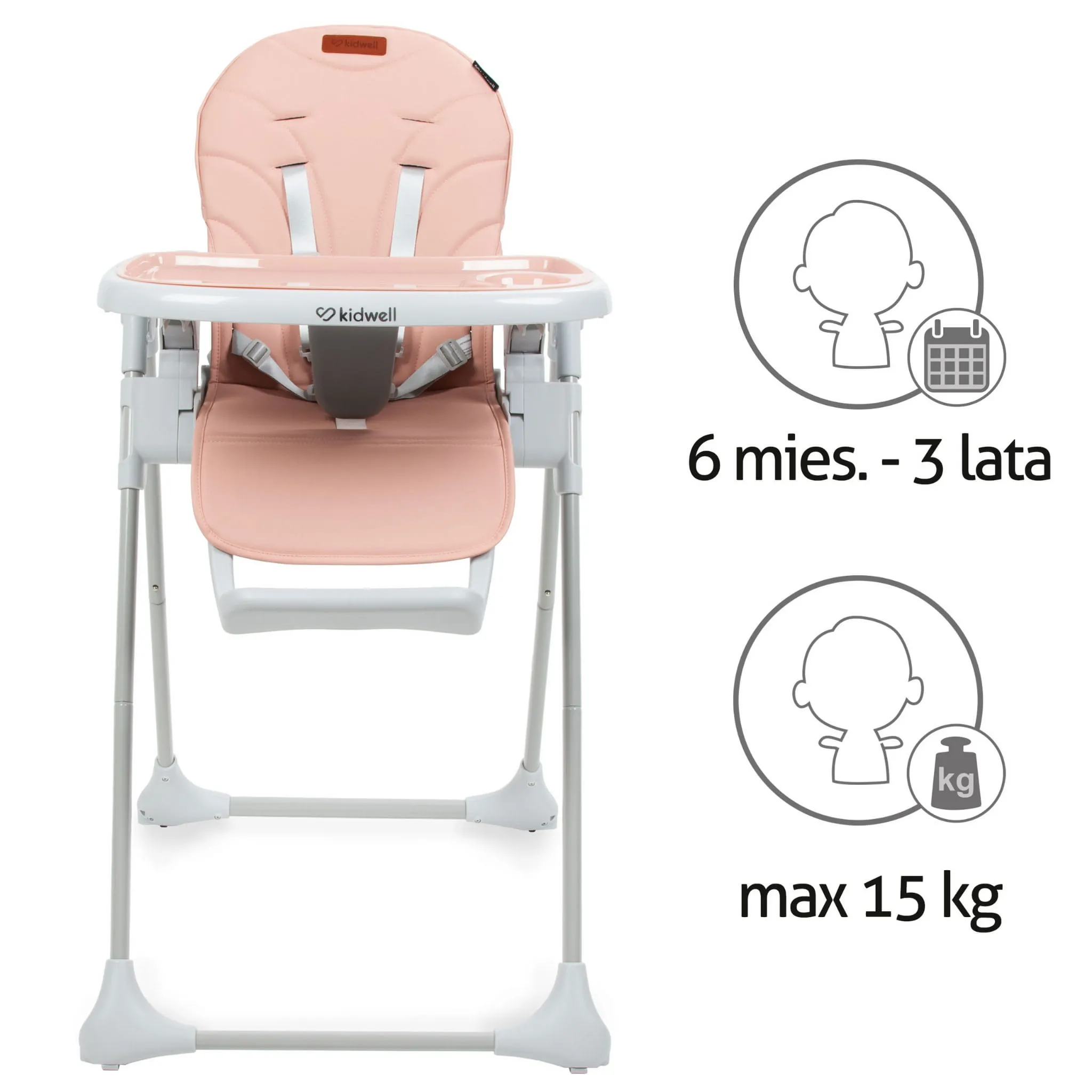 Стульчик для кормления Kidwell Beno pink